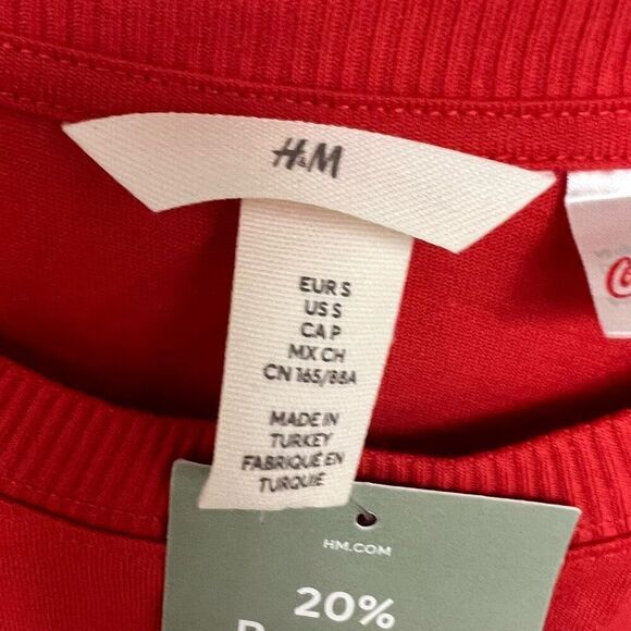 H&M red Coca Cola red oversized T-shirt size small - Picture 3 of 3